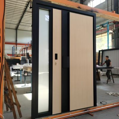 Porta del giardino in alluminio personalizzata Pressione del vento Porte anteriori a perno in alluminio