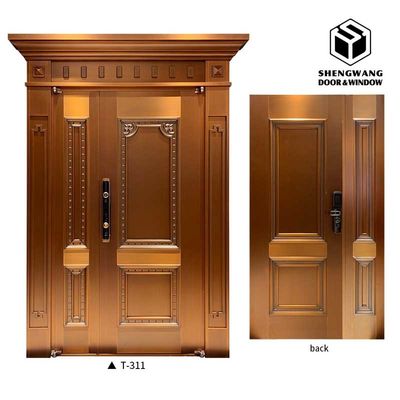 Chiusura di porta di giardino in alluminio sicuro per villa e casa porta di giardino in metallo
