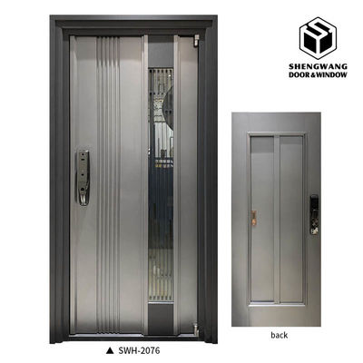 ODM Riduzione del rumore Porta d'ingresso in alluminio Imitazione di rame Finitura superficiale Porta d'ingresso in alluminio