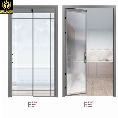 Commercial Apt Porta scorrevole in vetro in alluminio Swing Mezzo interno Porte in vetro in alluminio