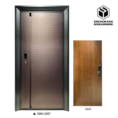 Sapele Porta di camera in alluminio resistente alla corrosione Porta a nucleo solido insonorizzata