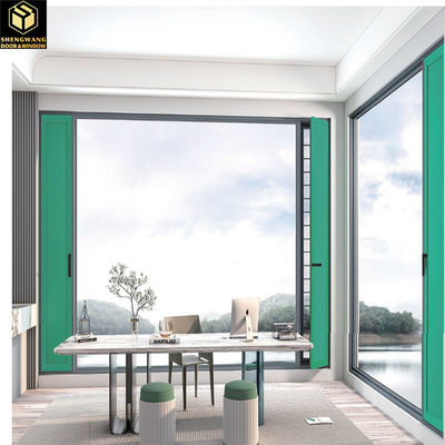 Villa Push Pull Curtain Window Window trasparente in alluminio
