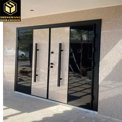 Porta scorrevole in vetro in alluminio bianco Dimensioni personalizzate Porta esterna in vetro in alluminio