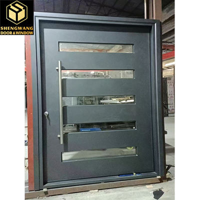 Swing sinistra in acciaio inossidabile per porta di metallo di uscita marrone con porte a fuoco oscillare