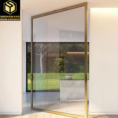 Porta d'ingresso con doppi vetri e porta PT con larghezza 1,2 m, porte scorrevoli in alluminio personalizzate con serratura a chiave