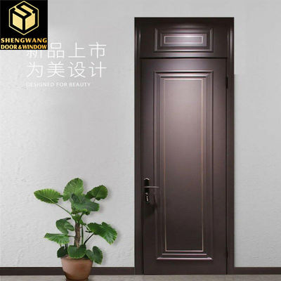 Sapele Porta di camera in alluminio resistente alla corrosione Porta a nucleo solido insonorizzata