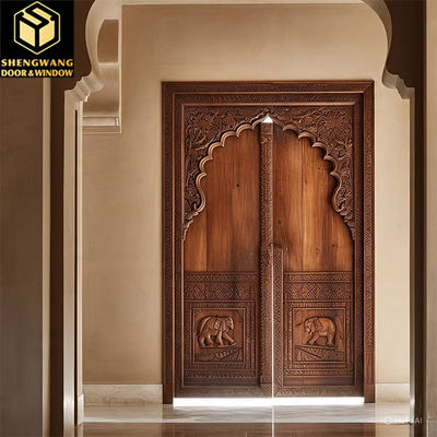 Grigio Customized Residential Copper Door Swig Sinistra Porta d'ingresso in acciaio