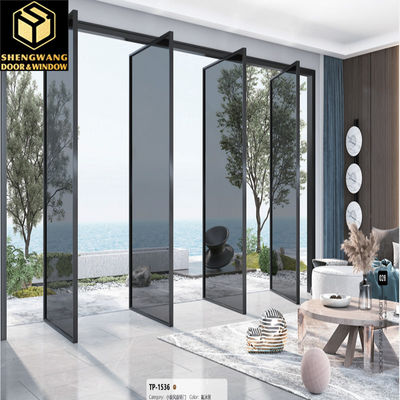 Porte in vetro pieghevoli in alluminio personalizzabili per alberghi leggere e durevoli