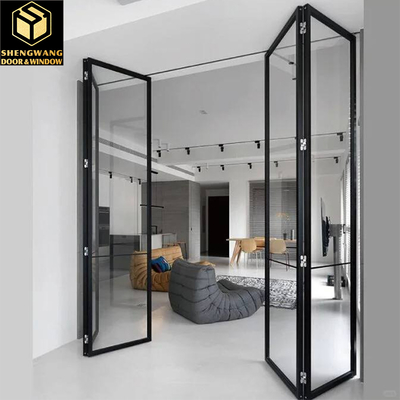 Porta a battente in alluminio e vetro personalizzabile Hardware di alta qualità Supporto completo per ville